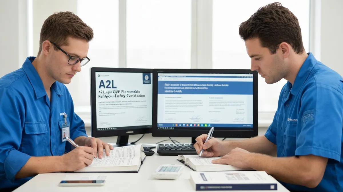 A2l vs R-410a: Key Safety Differences guide for A2L - A2L Low GWP Flammable Refrigerant Safety Certification exam preparation