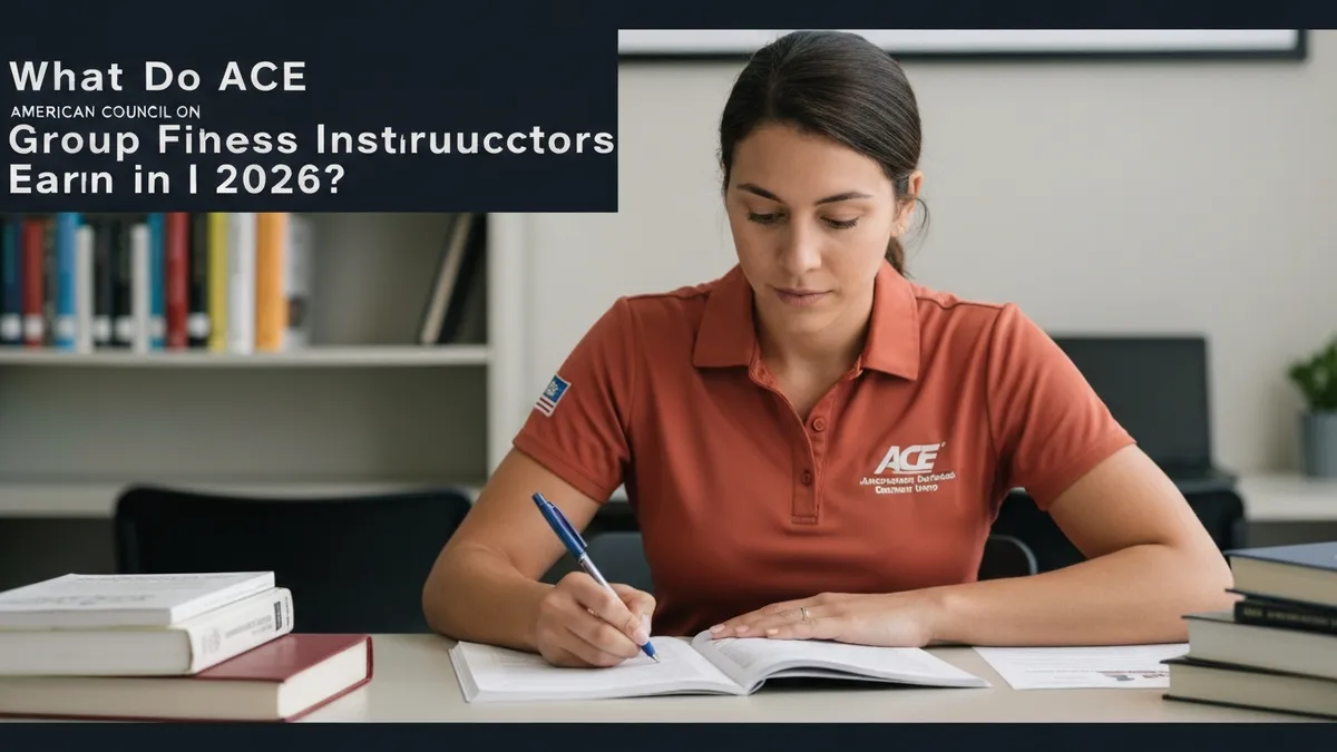 ACE - American Council on Exercise Group Fitness What Do ACE Group Fitness Instructors Earn in 2026 study guide illustration