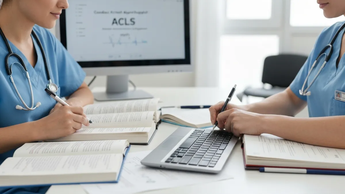 ACLS Cardiac Arrest Algorithm - ACLS - Advanced Cardiovascular Life Support certification study resource