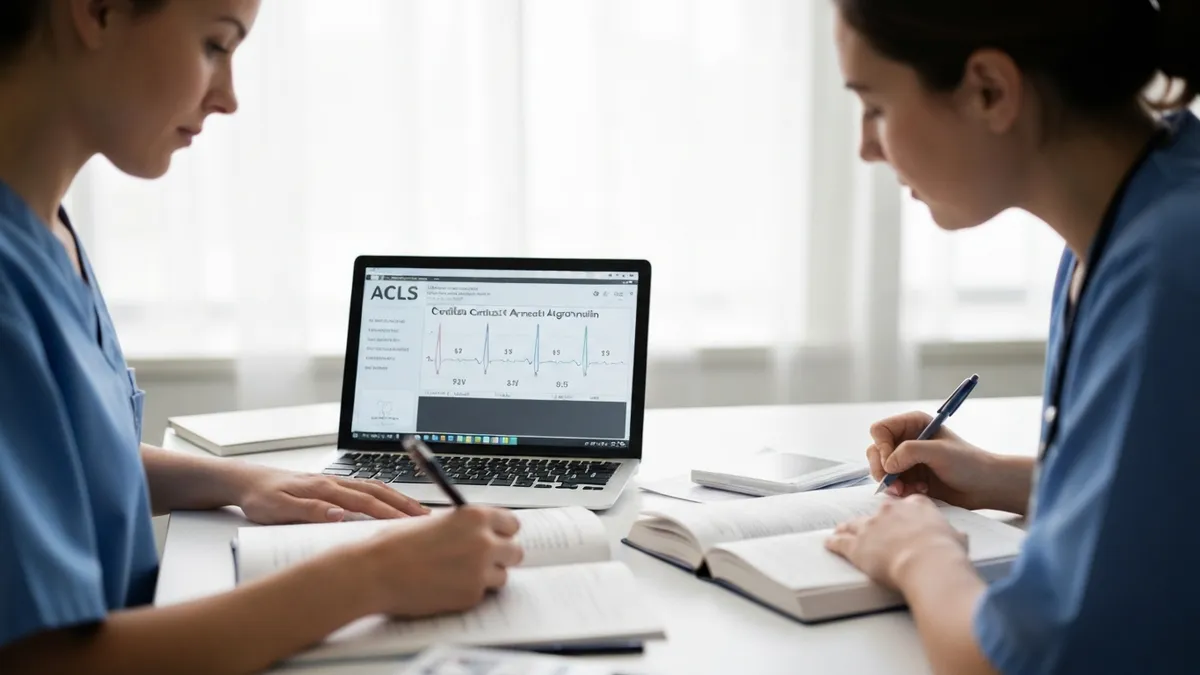 ACLS Cardiac Arrest Algorithm - ACLS - Advanced Cardiovascular Life Support certification study resource