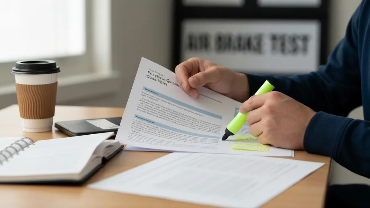 CDL Air Brake Test - Air Brake Test certification study resource