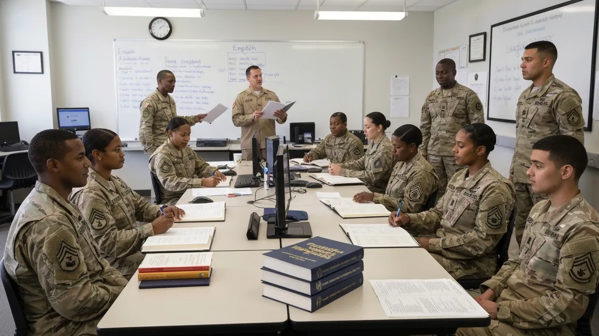 Infographic showing Part A and Part B structure of the ALCPT listening comprehension section