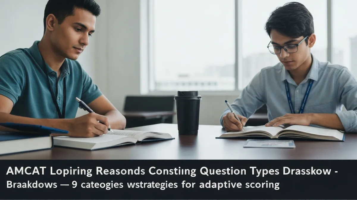 AMCAT Logical Reasoning question types breakdown — 9 categories with strategies for adaptive scoring