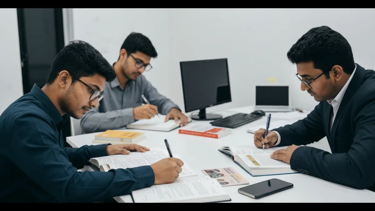 Candidates preparing for AMCAT Automata Fix coding section