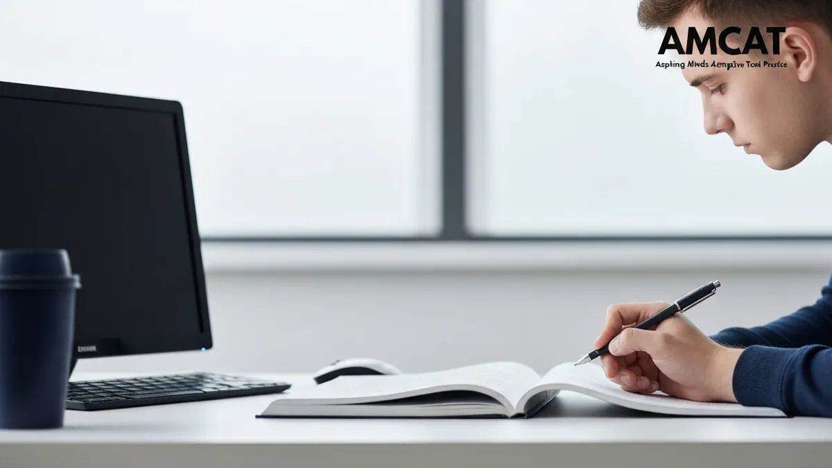 AMCAT Computer Skills study topics overview: OS, networking, databases, and programming logic on a whiteboard