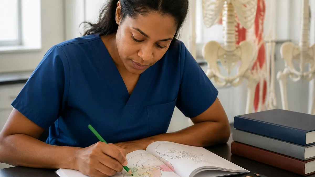Coloring Book Study by the Numbers - Anatomy and Physiology certification study resource