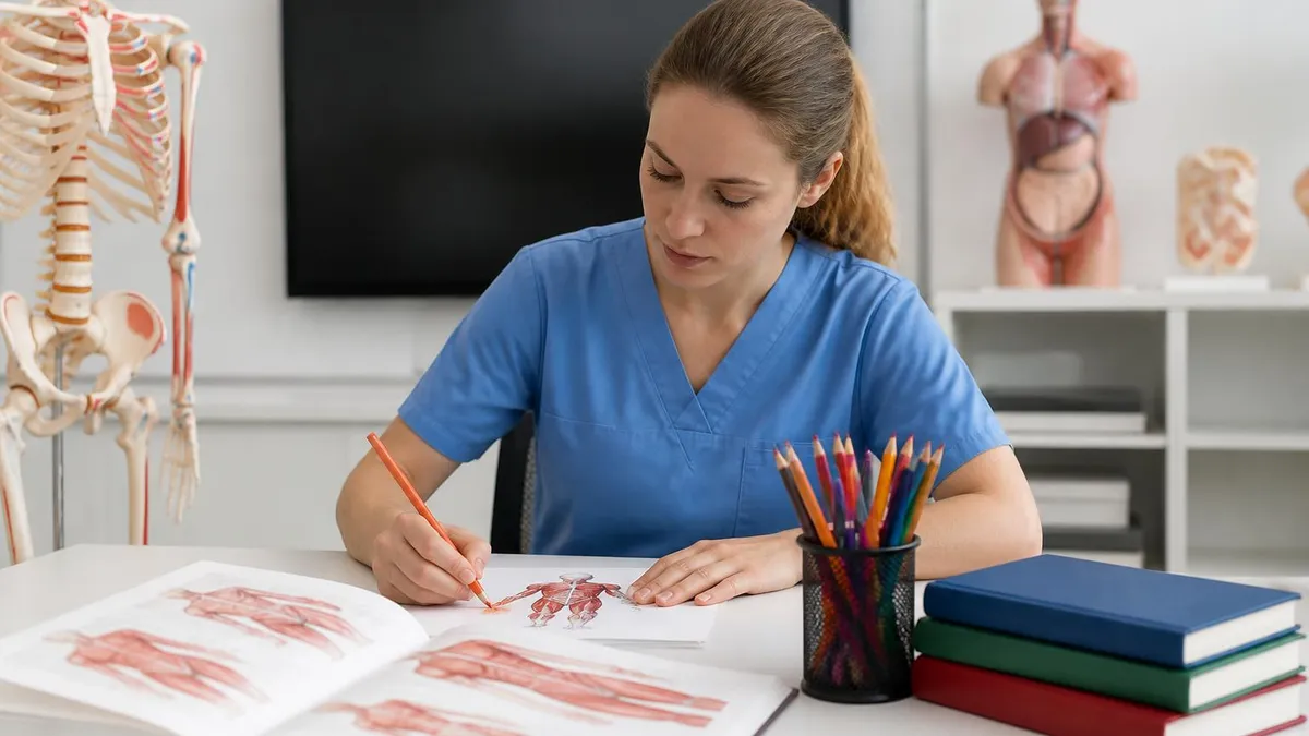 Daily Coloring Book Study Checklist - Anatomy and Physiology certification study resource