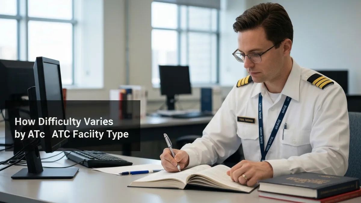 How Difficulty Varies by Atc Facility Type - ATC - Air Traffic Controller certification study resource