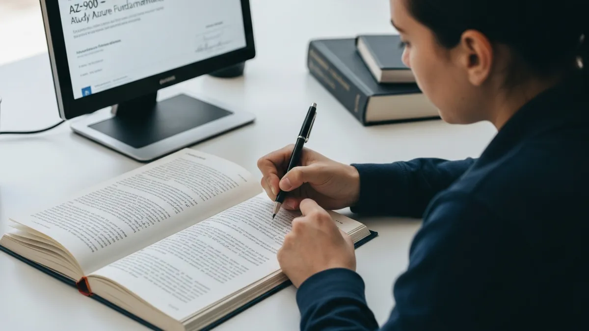 AZ-900 study checklist and practice test review process