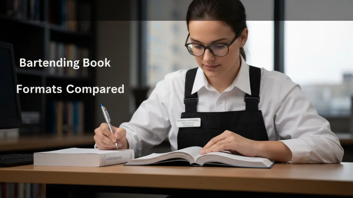 Bartending Book Formats Compared - Bartender Certification certification study resource