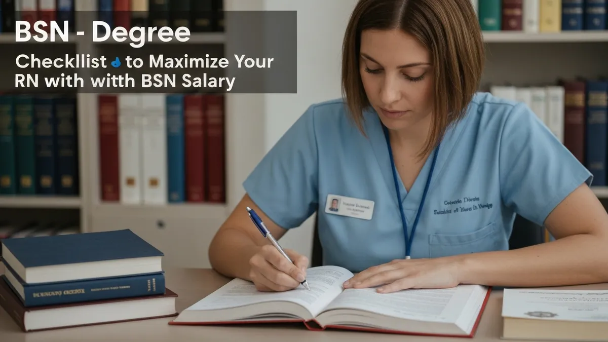 Checklist to Maximize Your RN with Bsn Salary - BSN - Degree Bachelor of Science in Nursing certification study resource