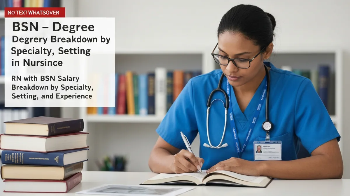 RN with Bsn Salary Breakdown by Specialty, Setting - BSN - Degree Bachelor of Science in Nursing certification study resource