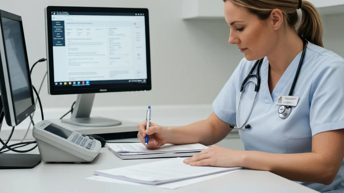 Certified nursing assistant starting new CNA job at hospital in US city after completing state nursing assistant certification exam