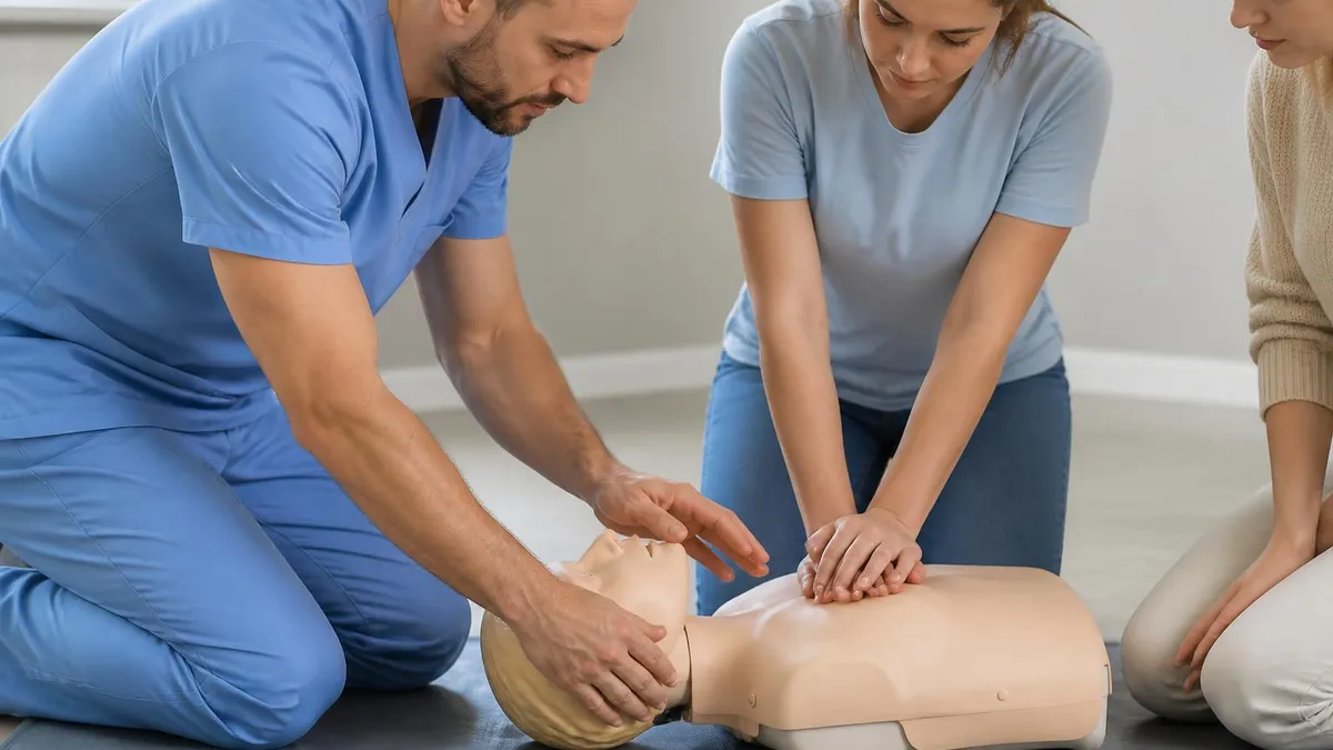 CPR Training - CPR Cardiopulmonary Resuscitation Practice certification study resource