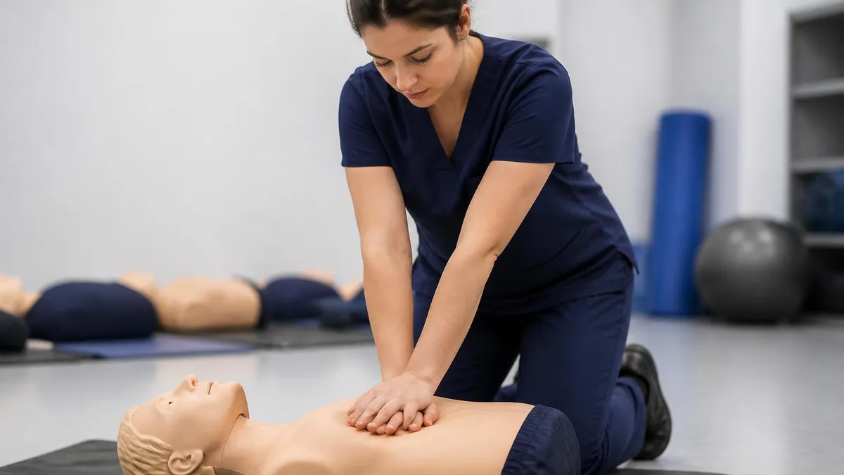 CPR Training - CPR Cardiopulmonary Resuscitation Practice certification study resource