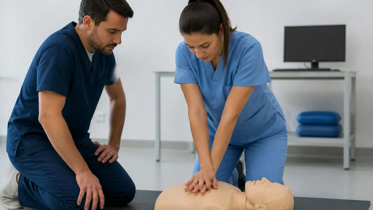 CPR Training - CPR Cardiopulmonary Resuscitation Practice certification study resource