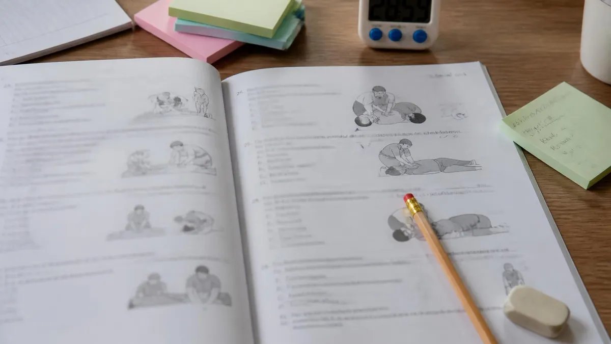 CPR Hand Placement - CPR Cardiopulmonary Resuscitation Practice certification study resource