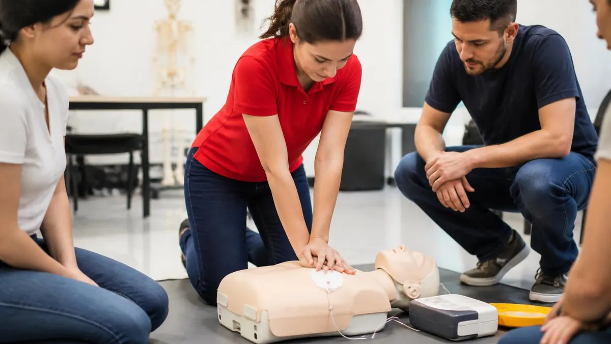 CPR Training - CPR Cardiopulmonary Resuscitation Practice certification study resource