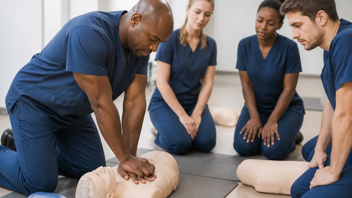 CPR Training - CPR Cardiopulmonary Resuscitation Practice certification study resource