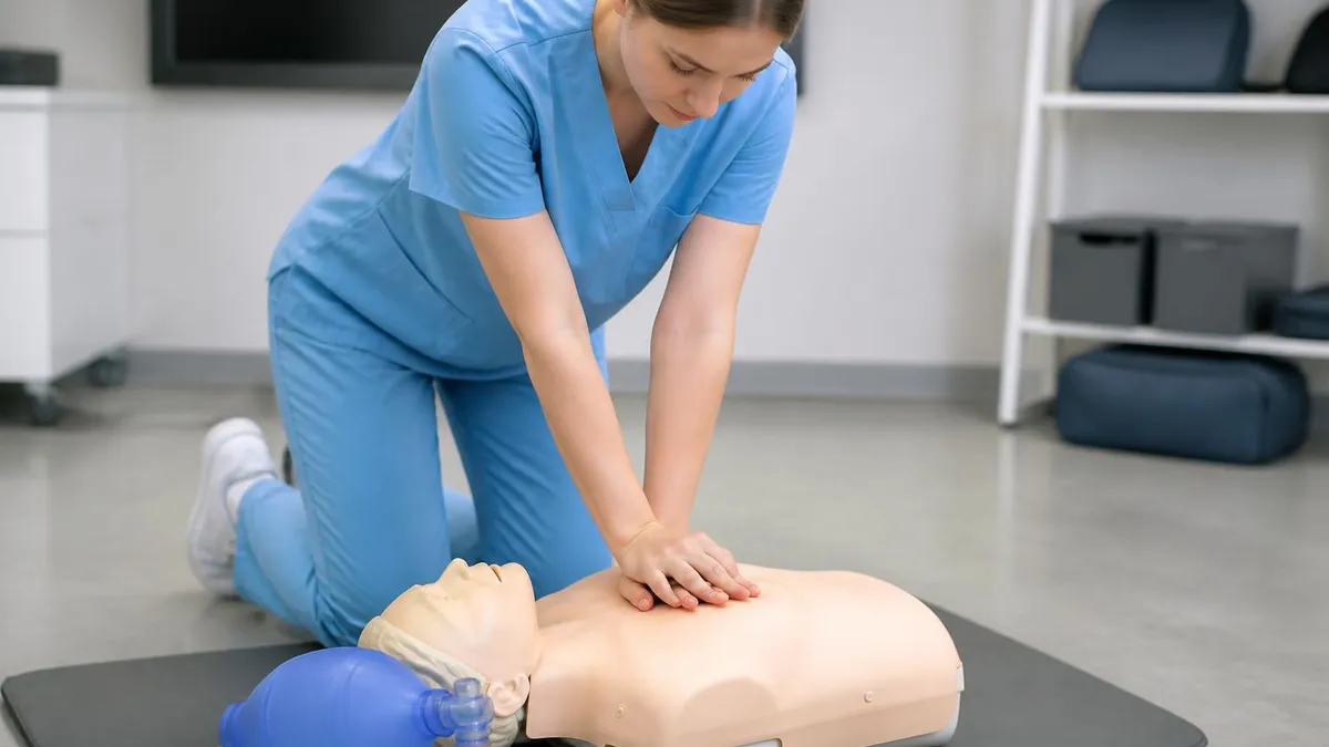 CPR Training - CPR Cardiopulmonary Resuscitation Practice certification study resource