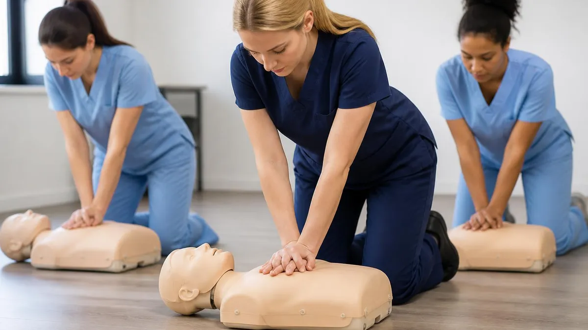 CPR Training - CPR Cardiopulmonary Resuscitation Practice certification study resource