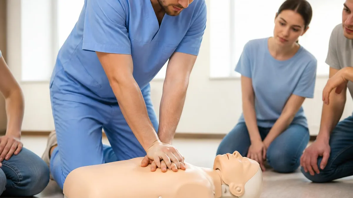 First Aid Course - CPR Cardiopulmonary Resuscitation Practice certification study resource