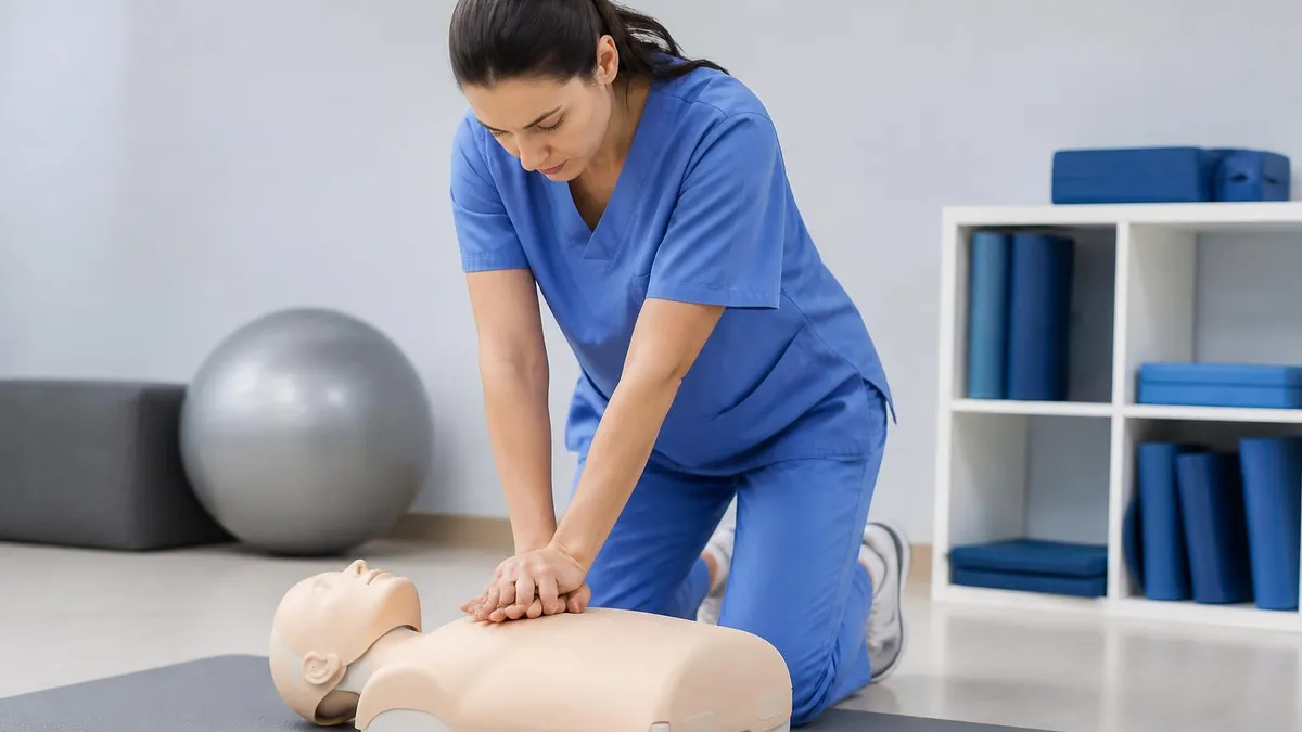 First Aid Course - CPR Cardiopulmonary Resuscitation Practice certification study resource