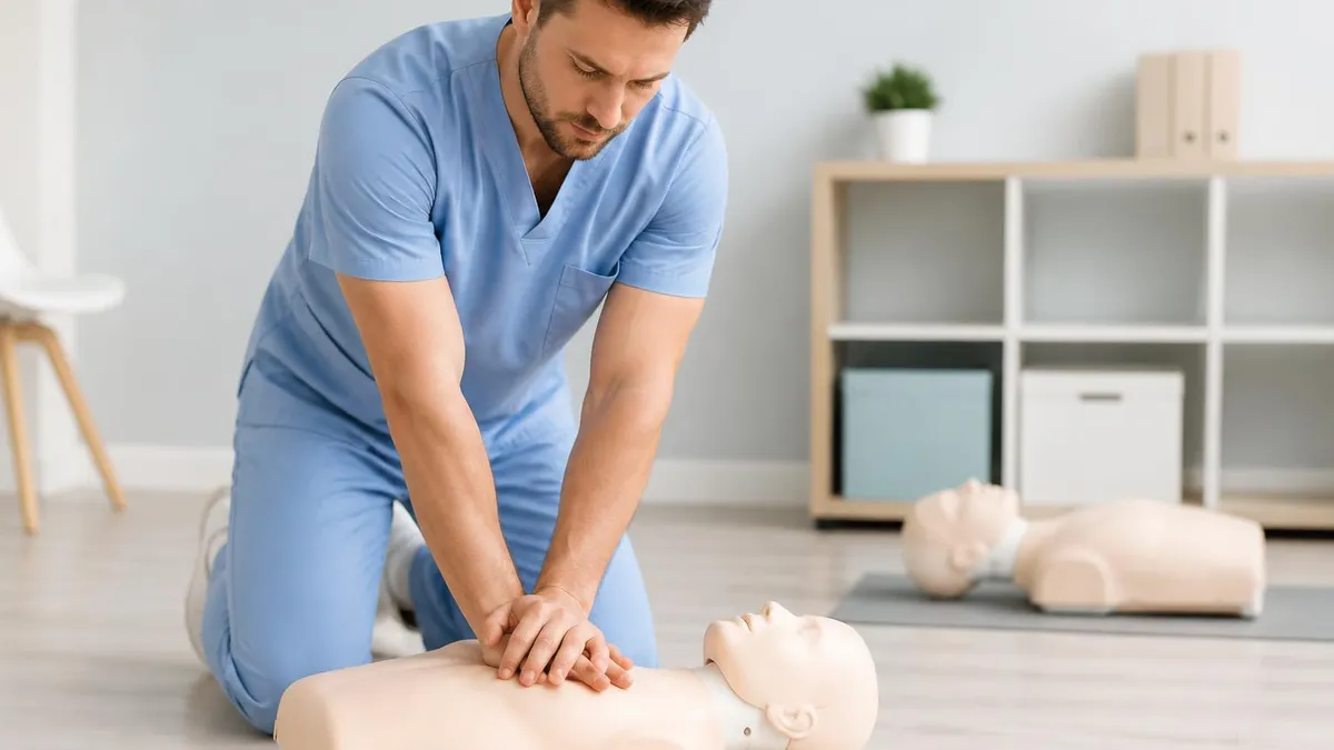CPR Training - CPR Cardiopulmonary Resuscitation Practice certification study resource