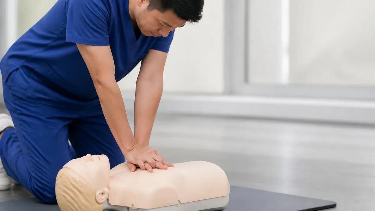 How to Perform CPR - CPR Cardiopulmonary Resuscitation Practice certification study resource