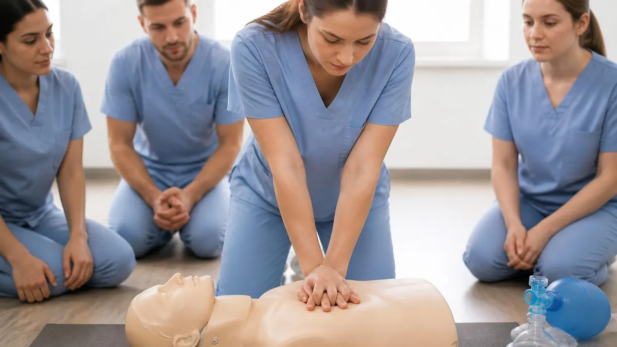 CPR Training - CPR Cardiopulmonary Resuscitation Practice certification study resource