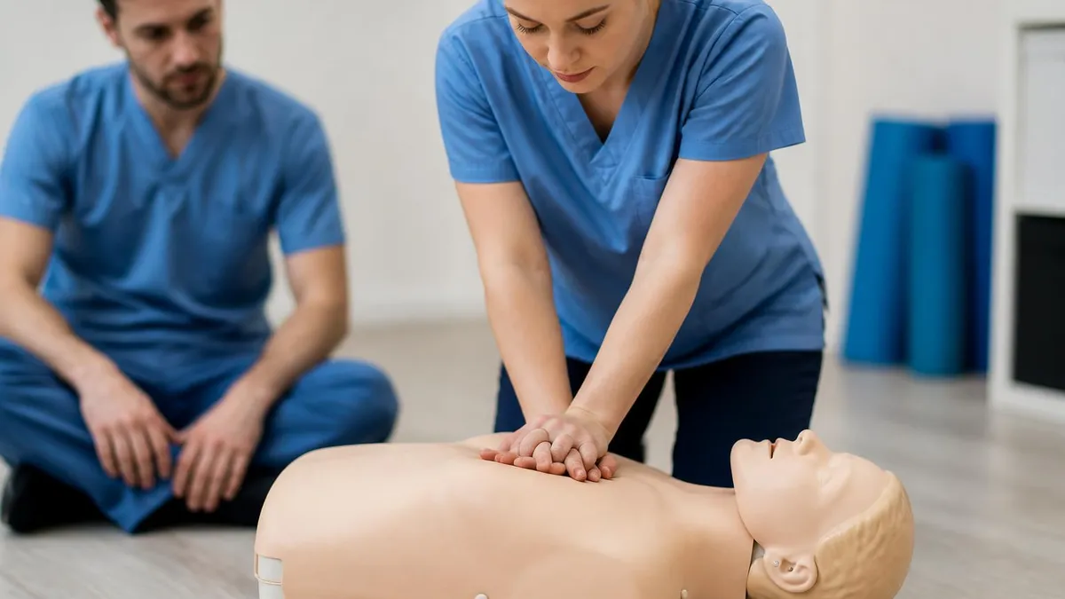 CPR Training - CPR Cardiopulmonary Resuscitation Practice certification study resource
