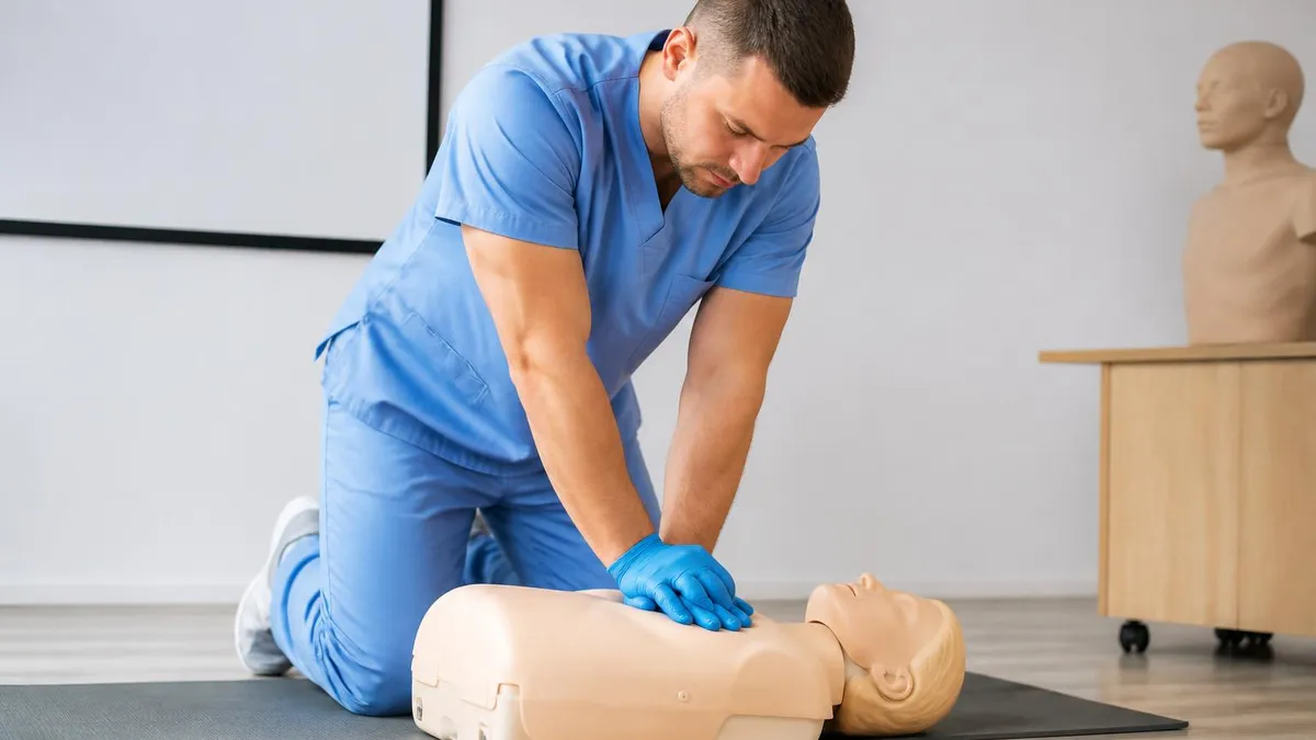 CPR Training - CPR Cardiopulmonary Resuscitation Practice certification study resource