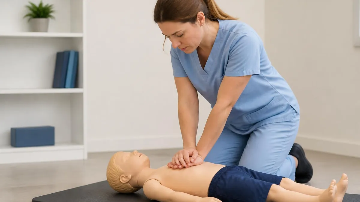 Child CPR Step-by-step - CPR - Cardiopulmonary Resuscitation certification study resource