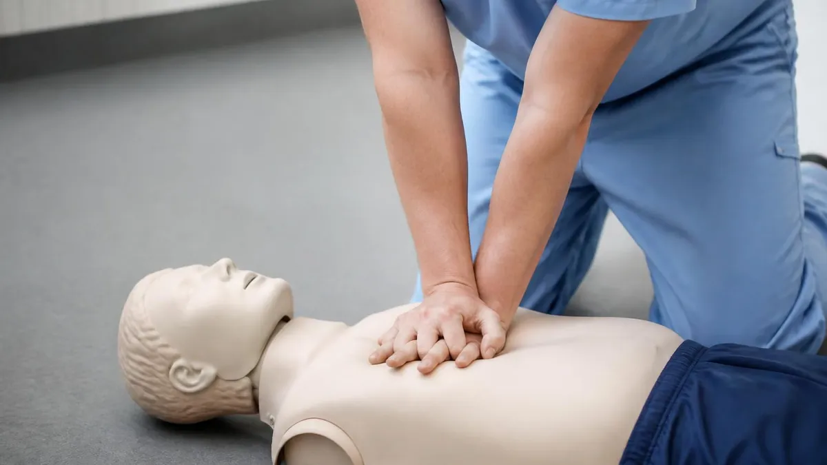 Compression Technique - CPR - Cardiopulmonary Resuscitation certification study resource