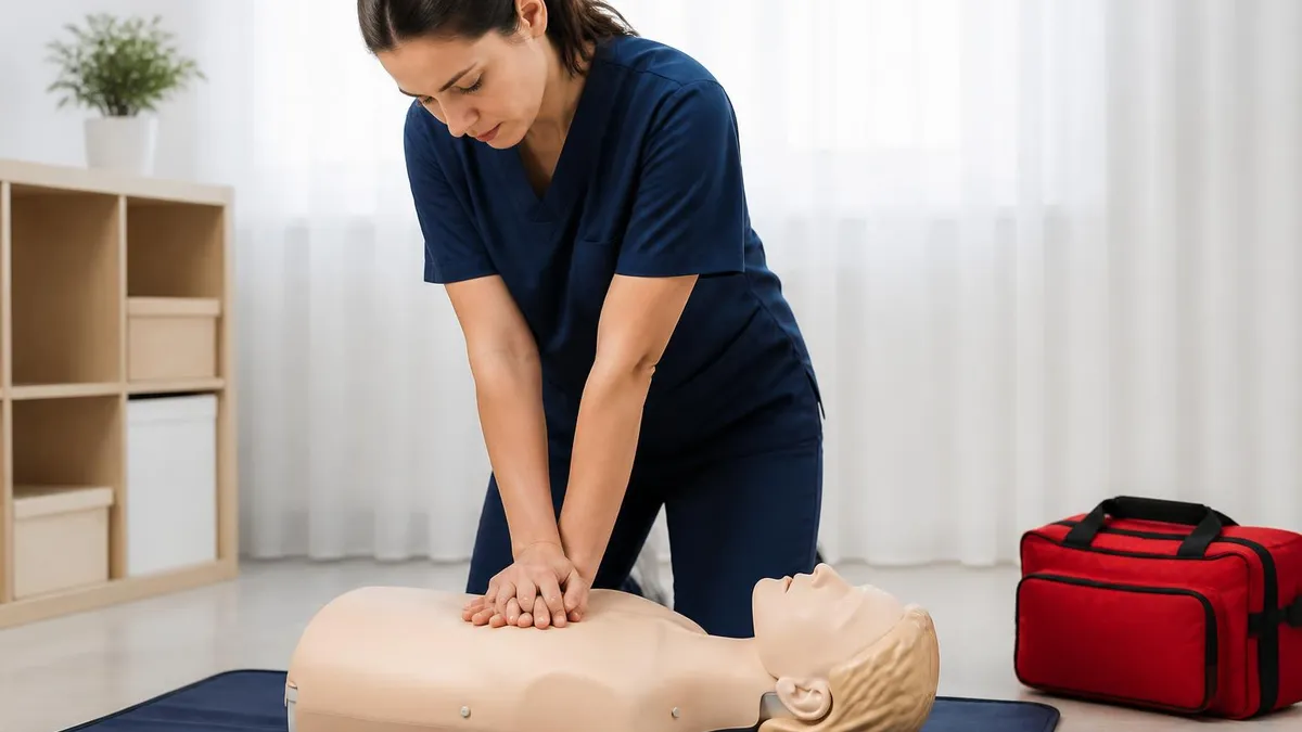 Step-by-step: Hands-only CPR - CPR - Cardiopulmonary Resuscitation certification study resource