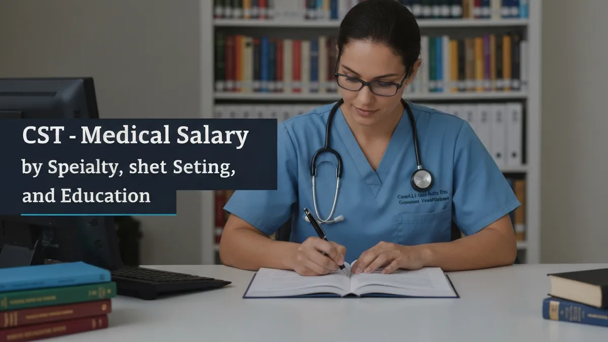 Cst Medical Salary by Specialty, Setting, and Educ - CST - Certified Surgical Technician certification study resource