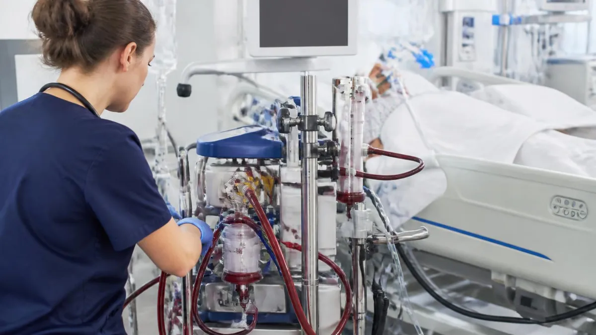 Patient on Ecmo Machine - ECMO - Extracorporeal Membrane Oxygenation certification study resource