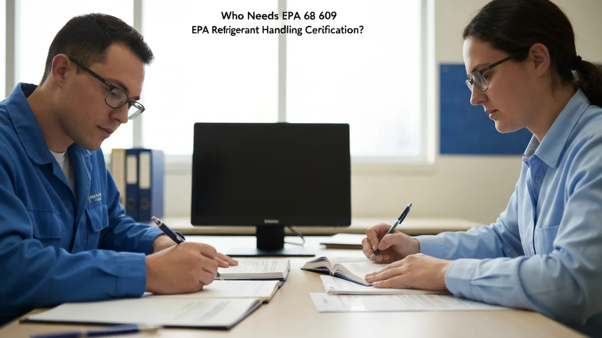Who Needs Epa 608 Certification? - EPA 608 609 - EPA Refrigerant Handling Certification certification study resource