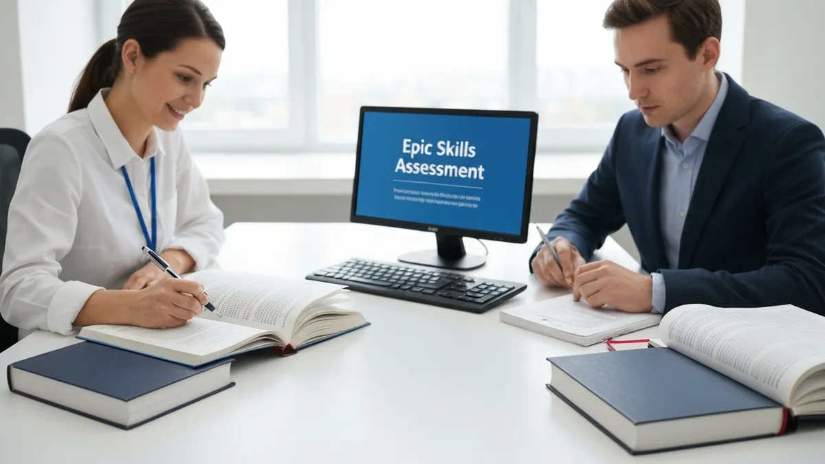 Epic Skills Assessment test format breakdown showing reading comprehension math and applied reasoning sections for workplace skills evaluation