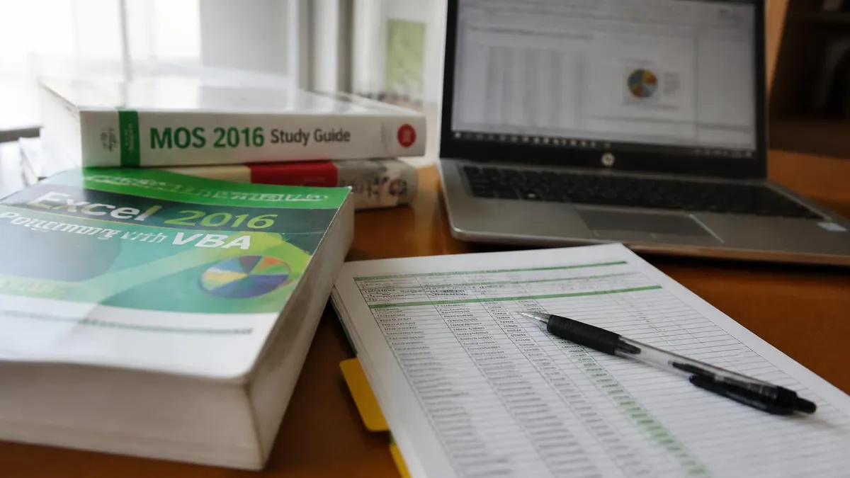 Excel Spreadsheet - Microsoft Excel certification study resource