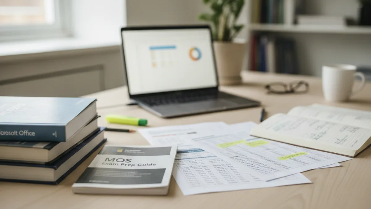 Excel Spreadsheet - Microsoft Excel certification study resource