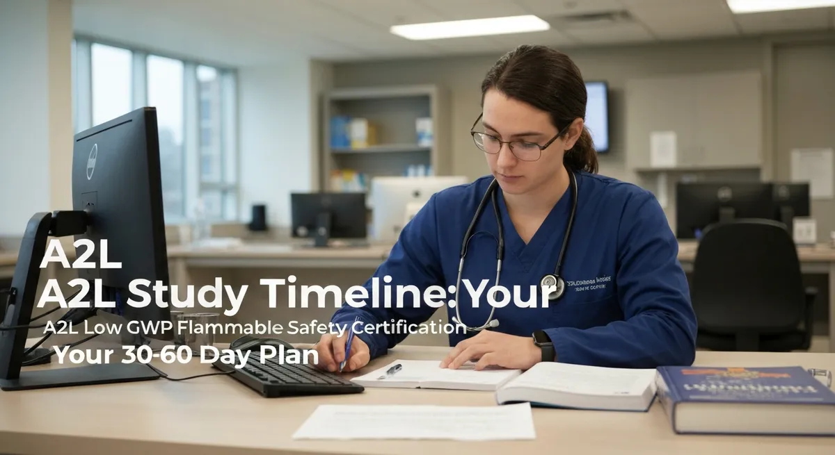 A2L - A2L Low GWP Flammable Refrigerant Safety Certification A2L Study Timeline: Your 30-60 Day Plan study guide illustration