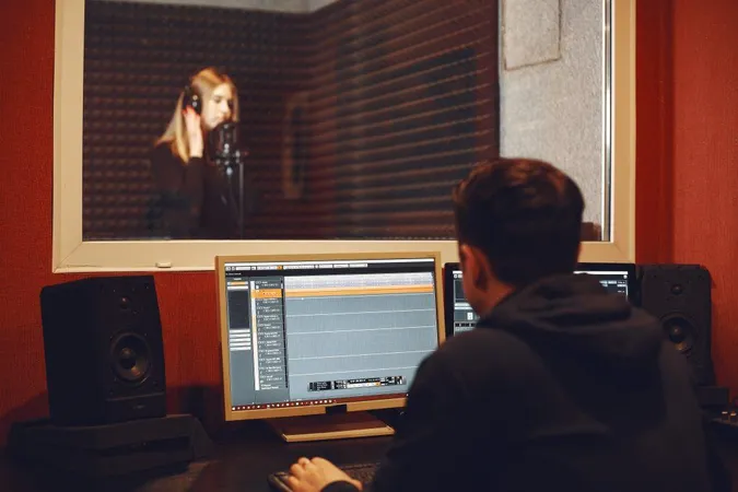 Radio Host Gesturing While Recording Podcast Radio Studio X - Ableton Certified User study guide