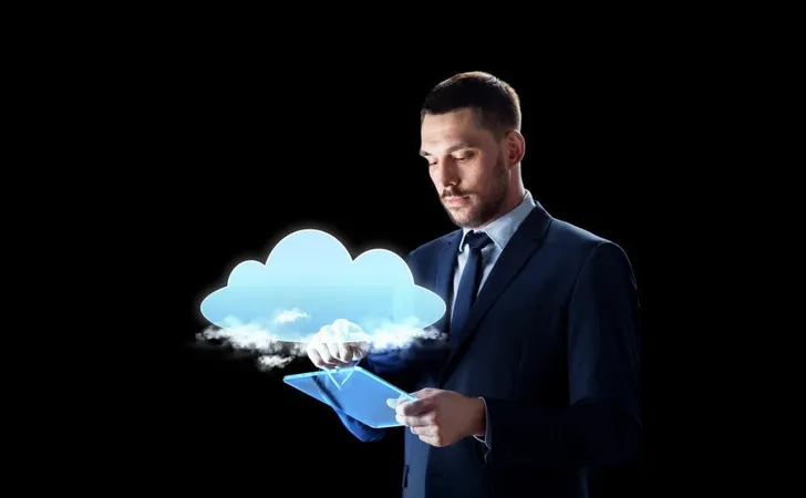 Business People Future Technology Concept Businessman Suit Working With Transparent Tablet Pc Computer Virtual Cloud Hologram Black Background X - Acronis Certified Engineer study guide