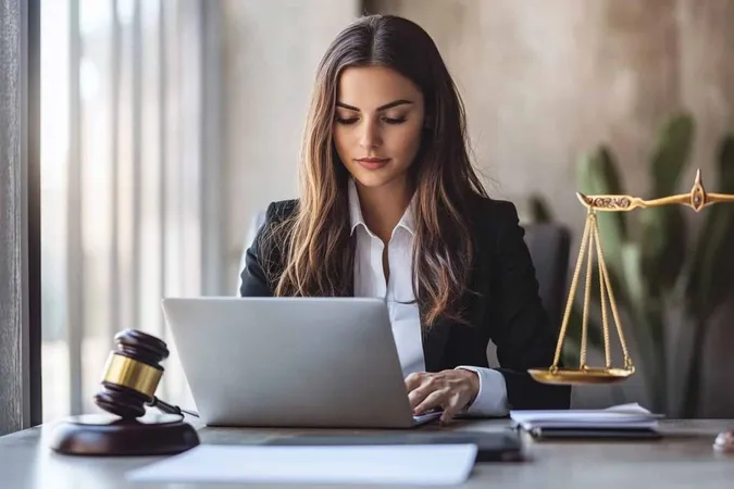 Professional Female Lawyer Reviewing Legal Documents Law Office With Scales Justice Busine X - Advanced Certified Paralegal study guide