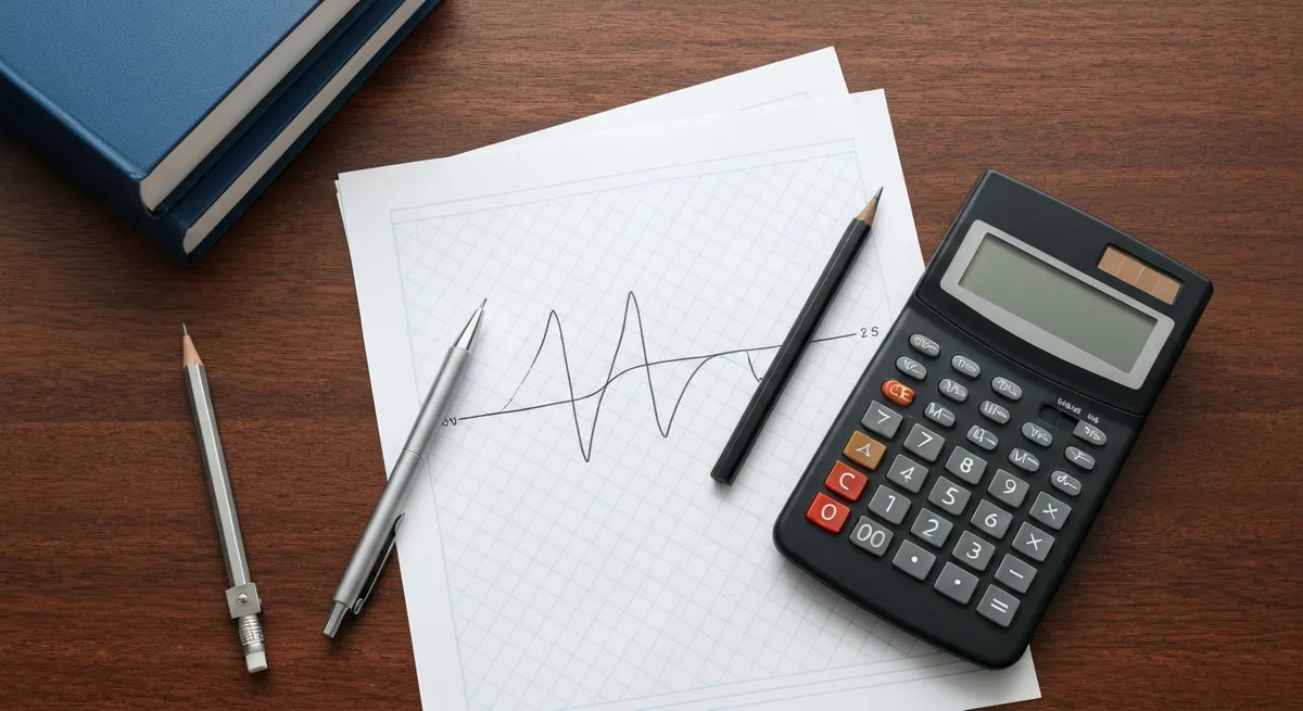 A close-up of the essential tools needed for solving AP Calculus problems.