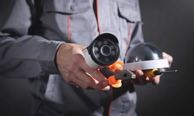 Man Holding Surveillance Security Camera X - AXIS Certified Professional Technicians study guide