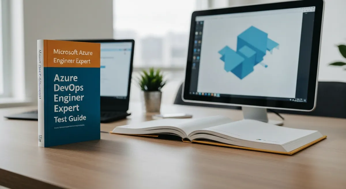 It Developer Looking Camera Holding Coffee Cup With Coding Pc Pecuniary - Microsoft Azure DevOps Engineer Expert study guide