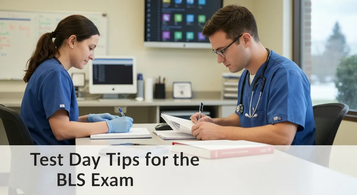 Test Day Tips for the BLS Exam guide - BLS - Basic Life Support certification study resource