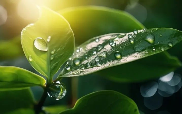 Spring Natural Background Big Drop Water With Sun Glare Leaf Sparkles X - Photosynthesis BioInteractive Test study guide